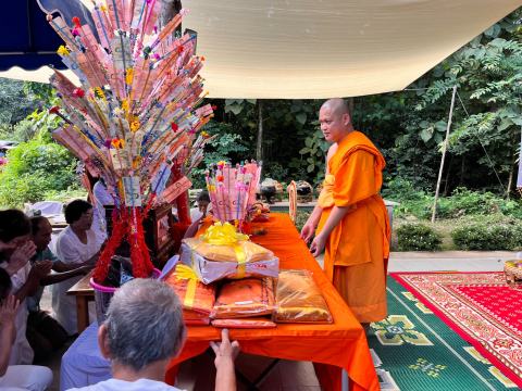 ภาพร่วมพิธีกรรมที่พักสงฆ์พุทธสถานนันศิริ