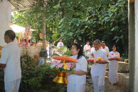 ภาพร่วมพิธีกรรมที่พักสงฆ์พุทธสถานนันศิริ