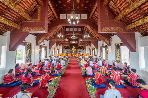 ภาพร่วมพิธีกรรมวัดแม่แพ