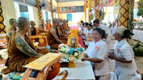 ภาพร่วมพิธีกรรมสำนักสงฆ์ป่าช้าตาหล่ำธรรมมงคล