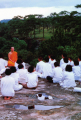 Outdoor Gathering with Monk