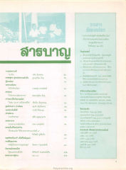 สารบาญและวัตถุประสงค์ของวารสาร
