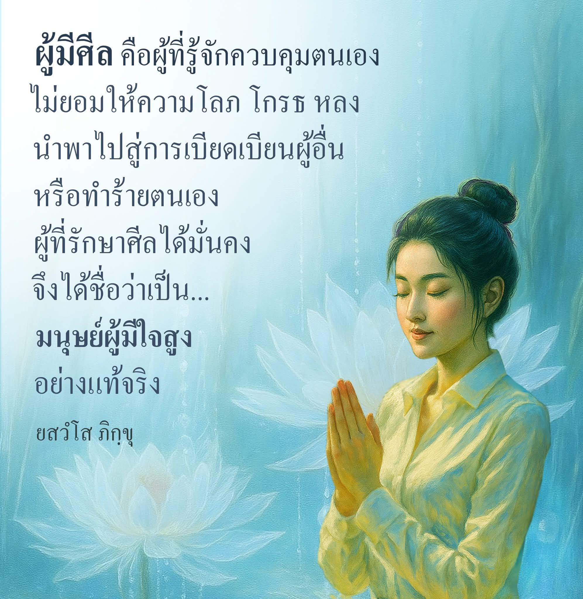 ผู้มีศีล: การควบคุมตนเองและการเป็นมนุษย์ผู้มีใจสูง