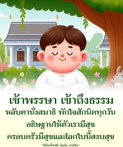 เข้าพรรษาเพื่อเข้าถึงธรรม พักใจด้วยการหลับตานั่งสมาธิ อธิษฐานให้ตัวเรามีสุข ให้ครอบครัวมีสุขและโลกใบนี้สงบสุข ได้คิดก็คิดได้ ข้อคิด กำลังใจ