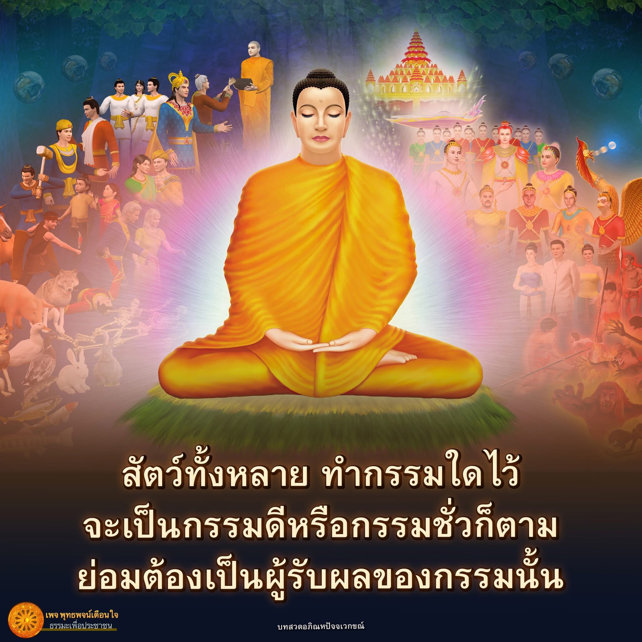 สัตว์ทั้งหลายและผลของกรรม | พุทธพจน์เตือนใจ