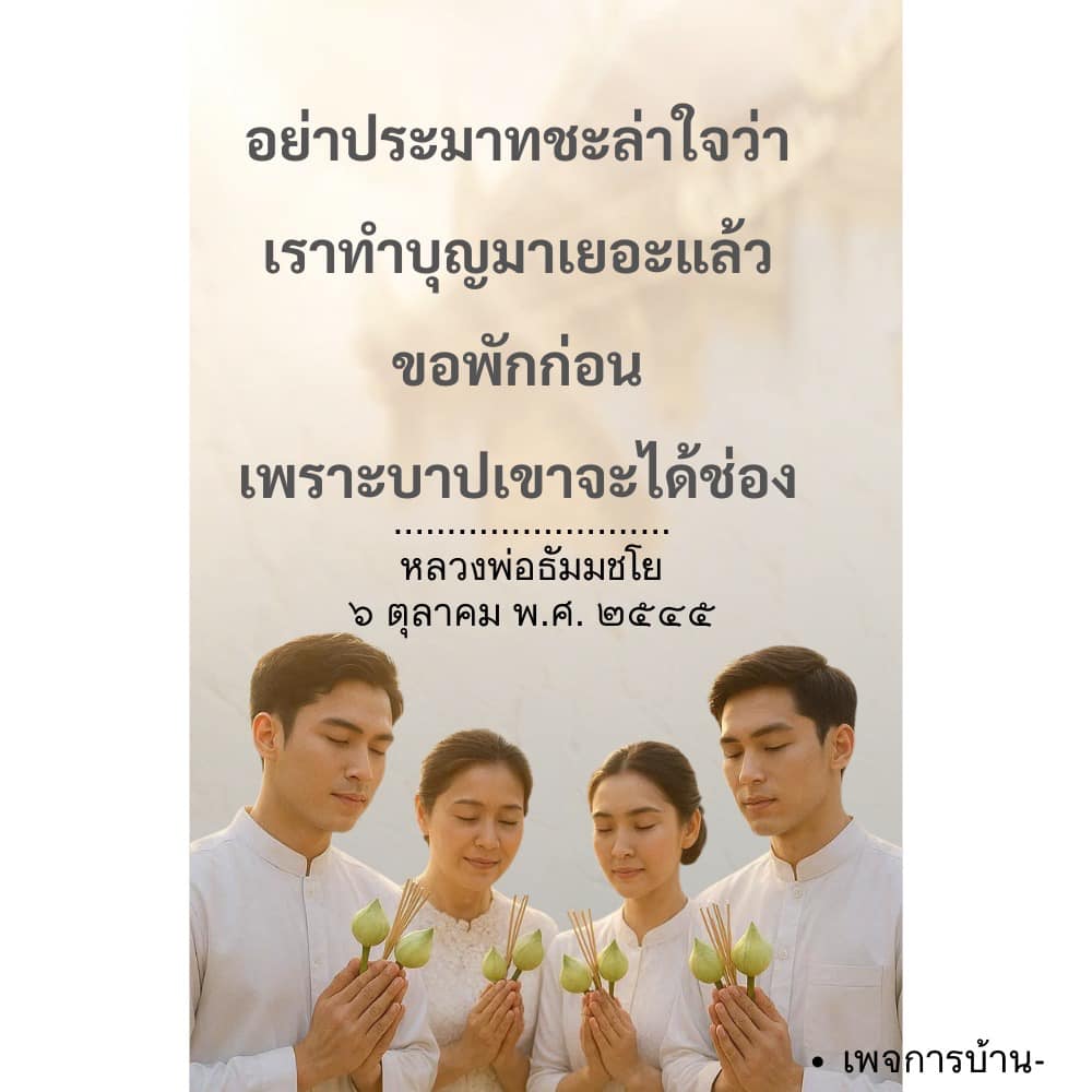 อย่าประมาทในการทำบุญ: คำสอนจากหลวงพ่อธัมมชโย