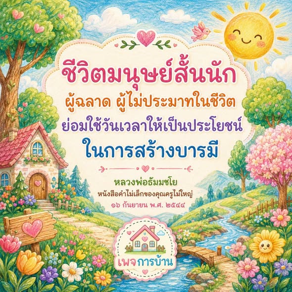 ชีวิตมนุษย์สั้นนัก: การใช้ชีวิตอย่างมีคุณค่า