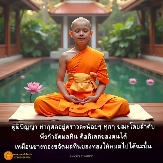 เรียนรู้วิธีการทำกุศลในชีวิตประจำวันและการขจัดมลทินจากกิเลสภายในตนเอง ผ่านคำสอนจากพุทธพจน์และคาถาธรรมบทในขุททกนิกาย เพื่อสร้างชีวิตที่ดีและบริสุทธิ์