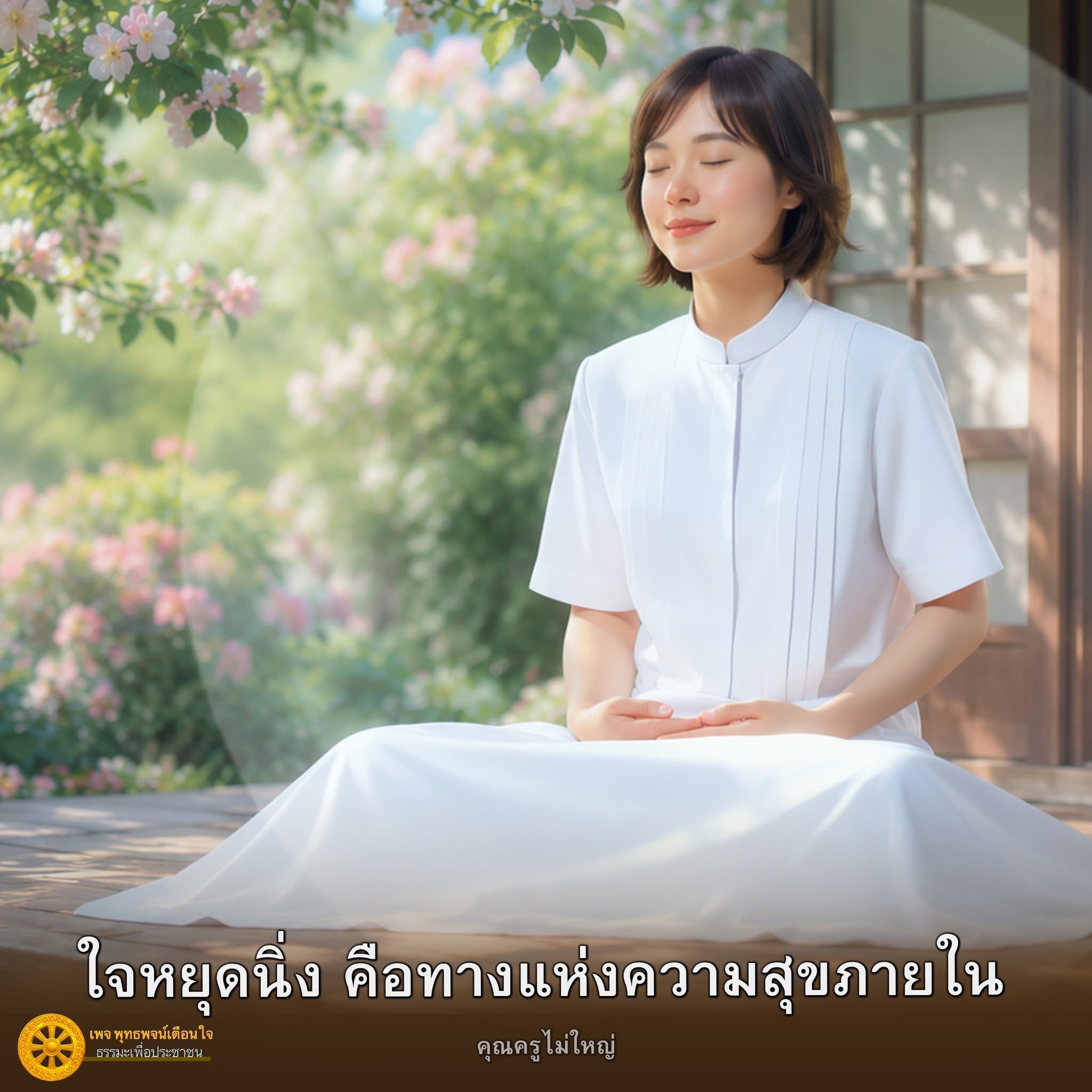 ใจหยุดนิ่ง: เส้นทางสู่ความสุขภายใน | พุทธพจน์เตือนใจ