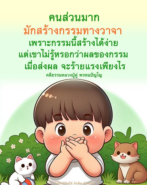 เรียนรู้เกี่ยวกับกรรมทางวาจาที่มักสร้างได้ง่ายและผลกระทบที่อาจเกิดขึ้นอย่างร้ายแรงจากคำพูดของเรา คติธรรมจากหลวงปู่ดู่ พรหมปัญโญ จะช่วยให้คุณเข้าใจและตระหนักถึงความสำคัญของการใช้คำพูดอย่างมีสติ