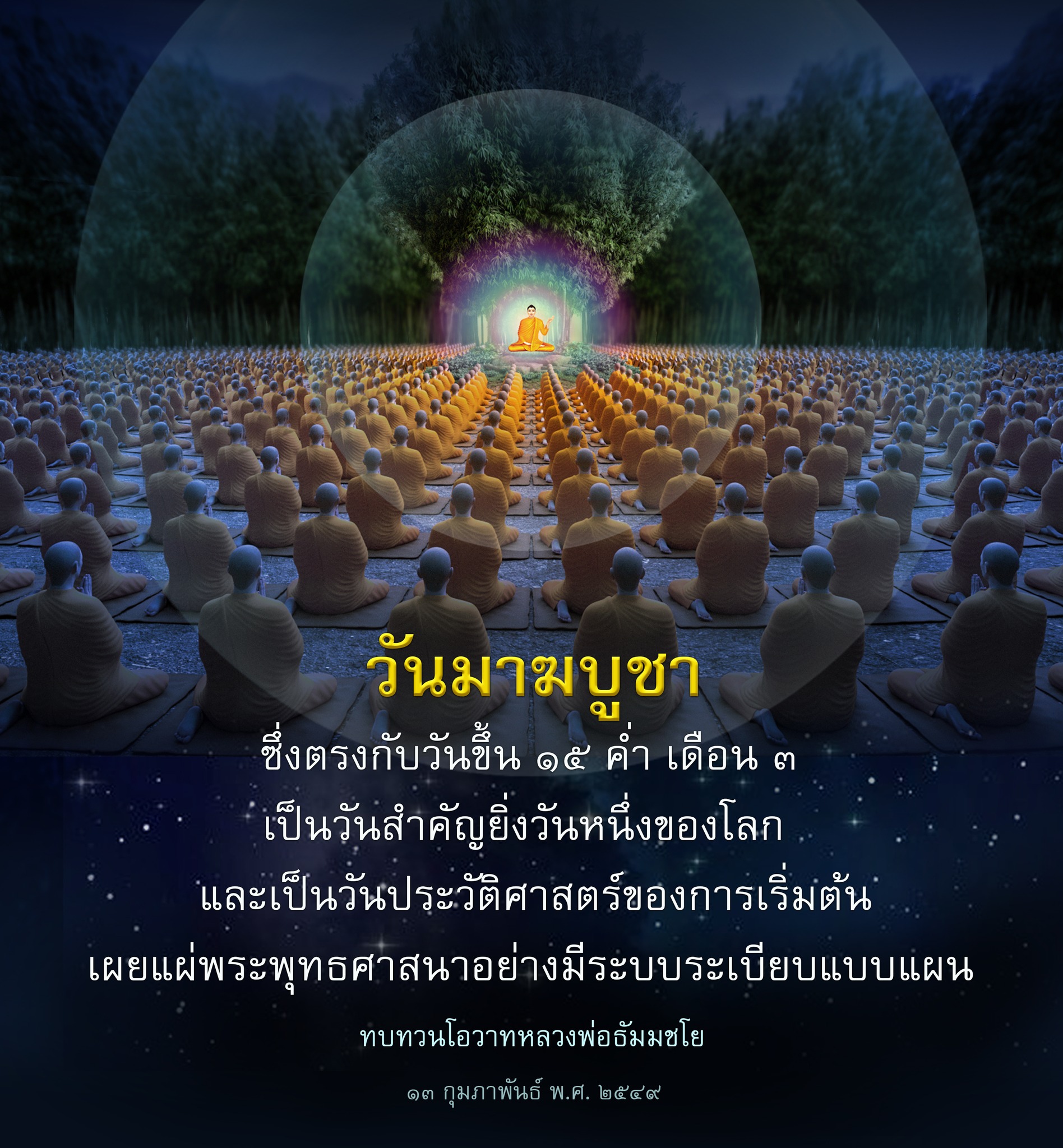 วันมาฆบูชา: ความสำคัญและประวัติศาสตร์ของพระพุทธศาสนา