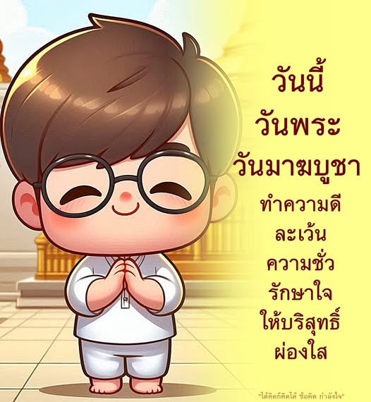ร่วมเฉลิมฉลองวันมาฆบูชาในวันนี้ ด้วยการทำความดีและละเว้นความชั่ว เพื่อรักษาใจให้บริสุทธิ์และผ่องใส พร้อมข้อคิดและกำลังใจในการดำเนินชีวิต