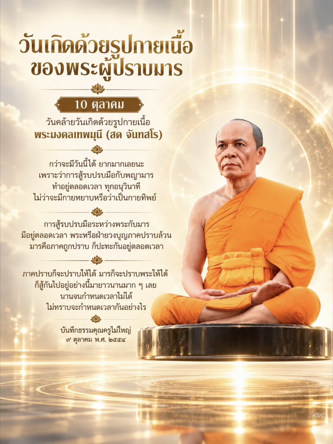 วันเกิดพระมงคลเทพมุนี: สู้รบกับพญามาร