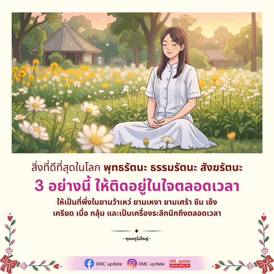 สิ่งที่ดีที่สุดในโลก: พุทธรัตนะ ธรรมรัตนะ สังฆรัตนะ