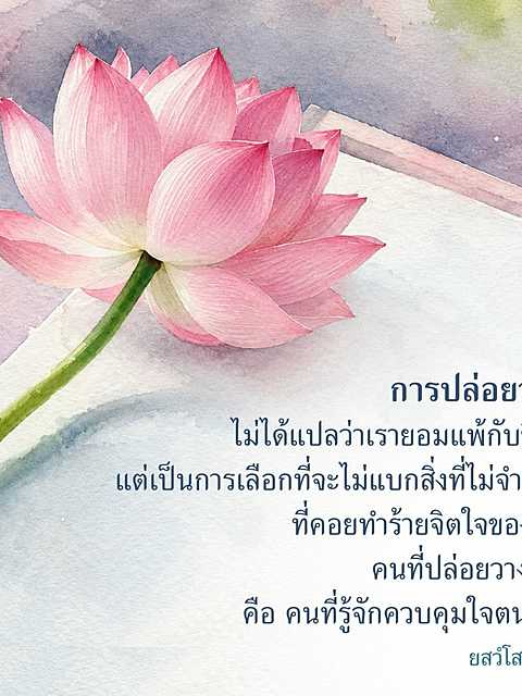 การปล่อยวาง: ศิลปะในการควบคุมจิตใจ