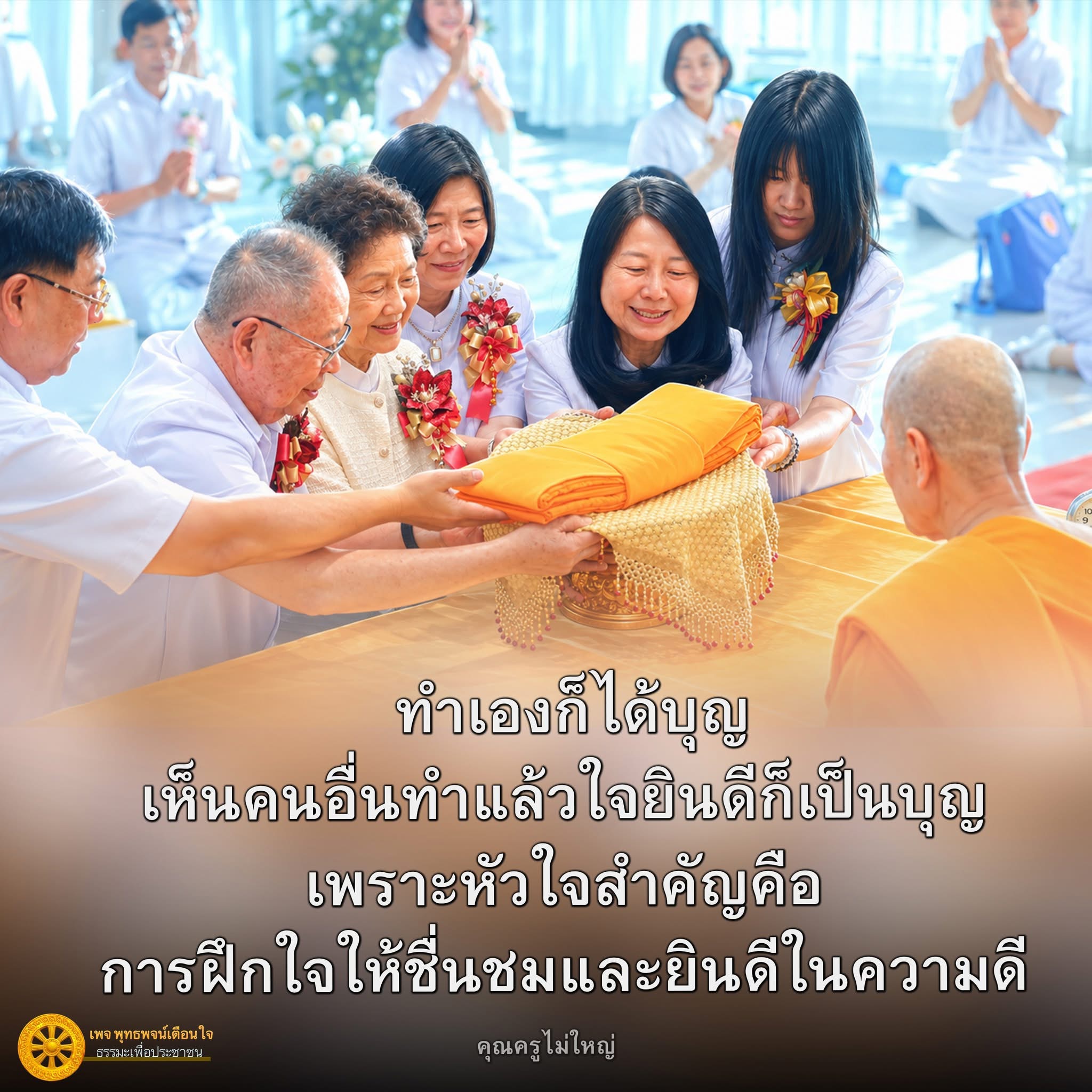 ทำเองก็ได้บุญ: การฝึกใจให้ชื่นชมในความดี