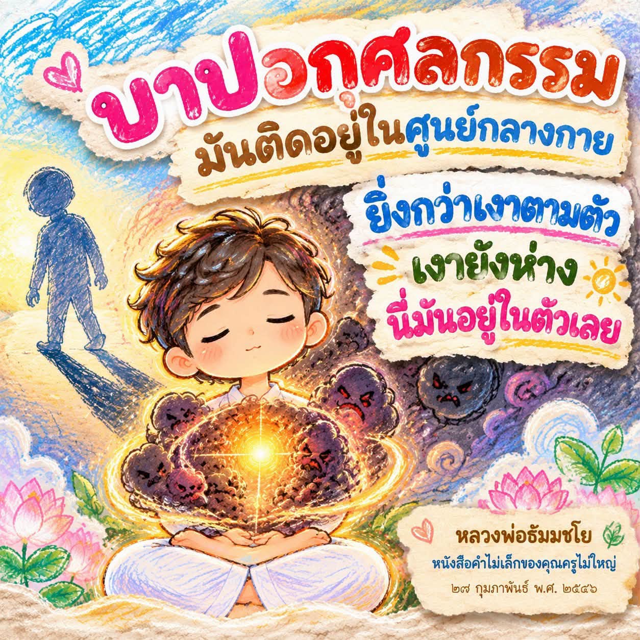 บาปอกุศลกรรมและการปล่อยวางในศูนย์กลางกาย
