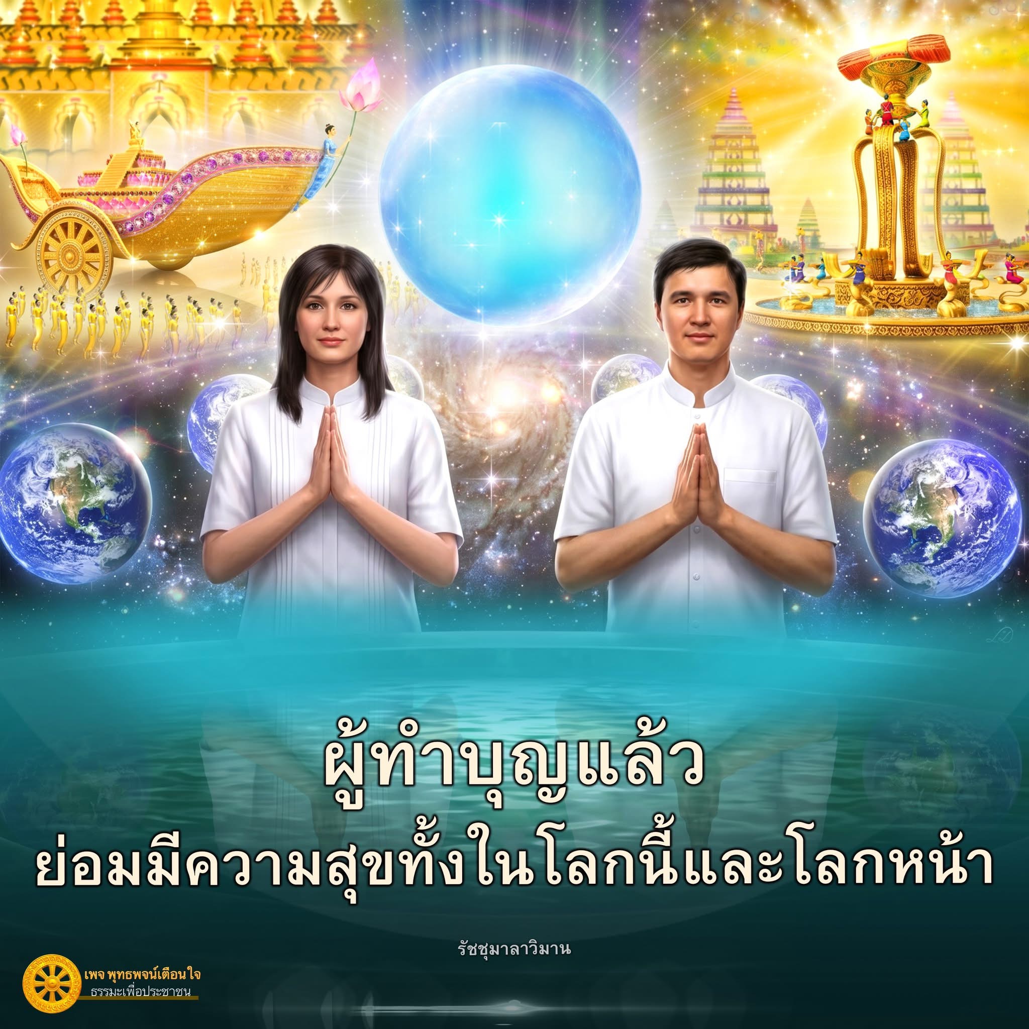 ทำบุญแล้ว ความสุขในโลกนี้และโลกหน้า | พุทธพจน์เตือนใจ