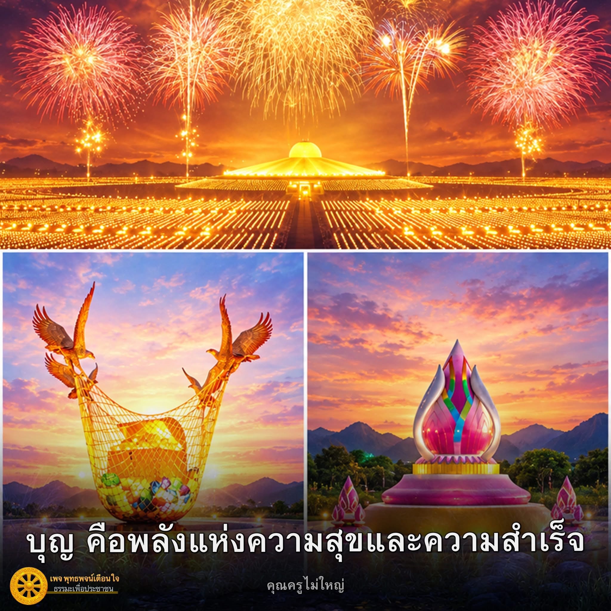 บุญ: พลังแห่งความสุขและความสำเร็จ | พุทธพจน์เตือนใจ