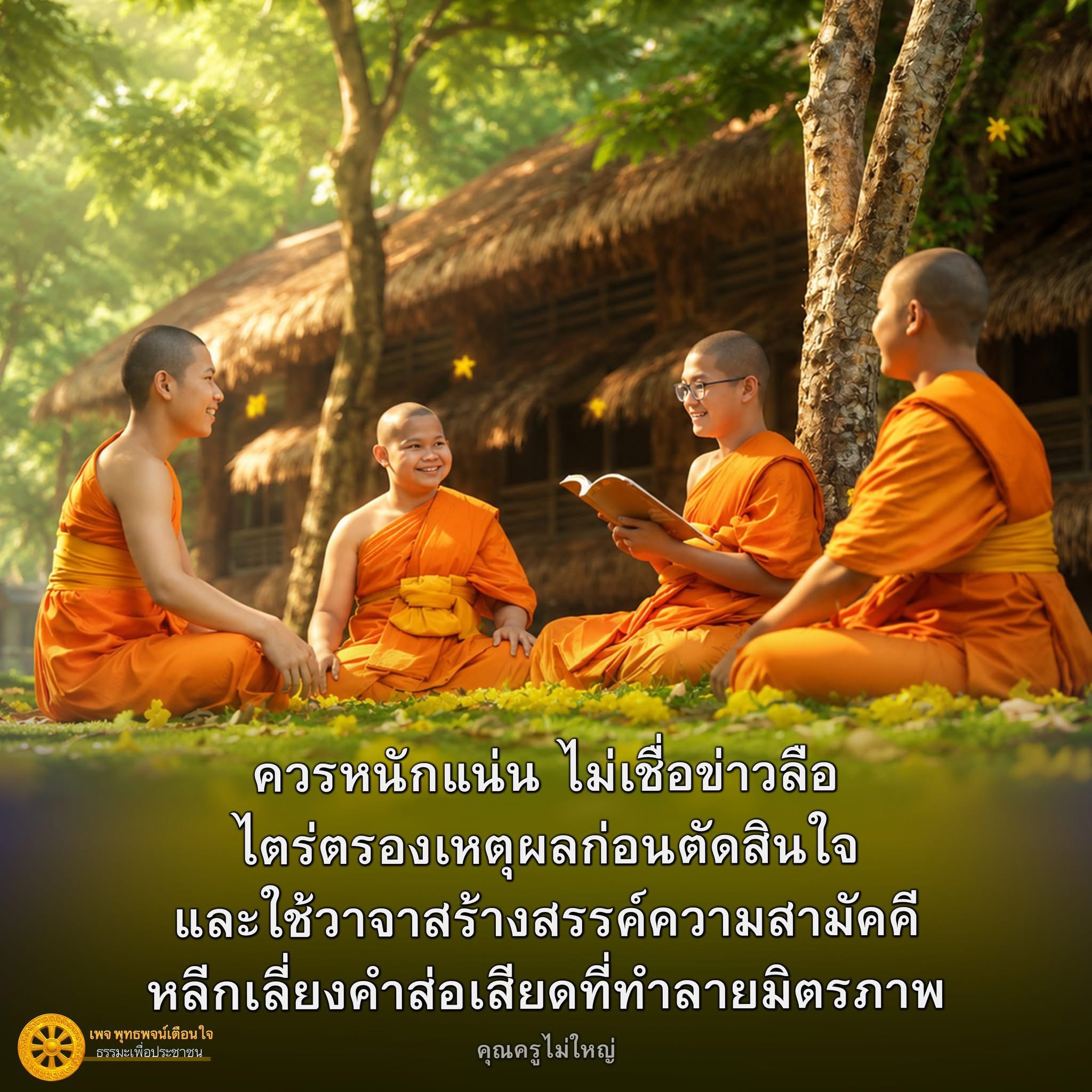 พุทธพจน์เตือนใจ: สร้างสรรค์ความสามัคคีและหลีกเลี่ยงข่าวลือ