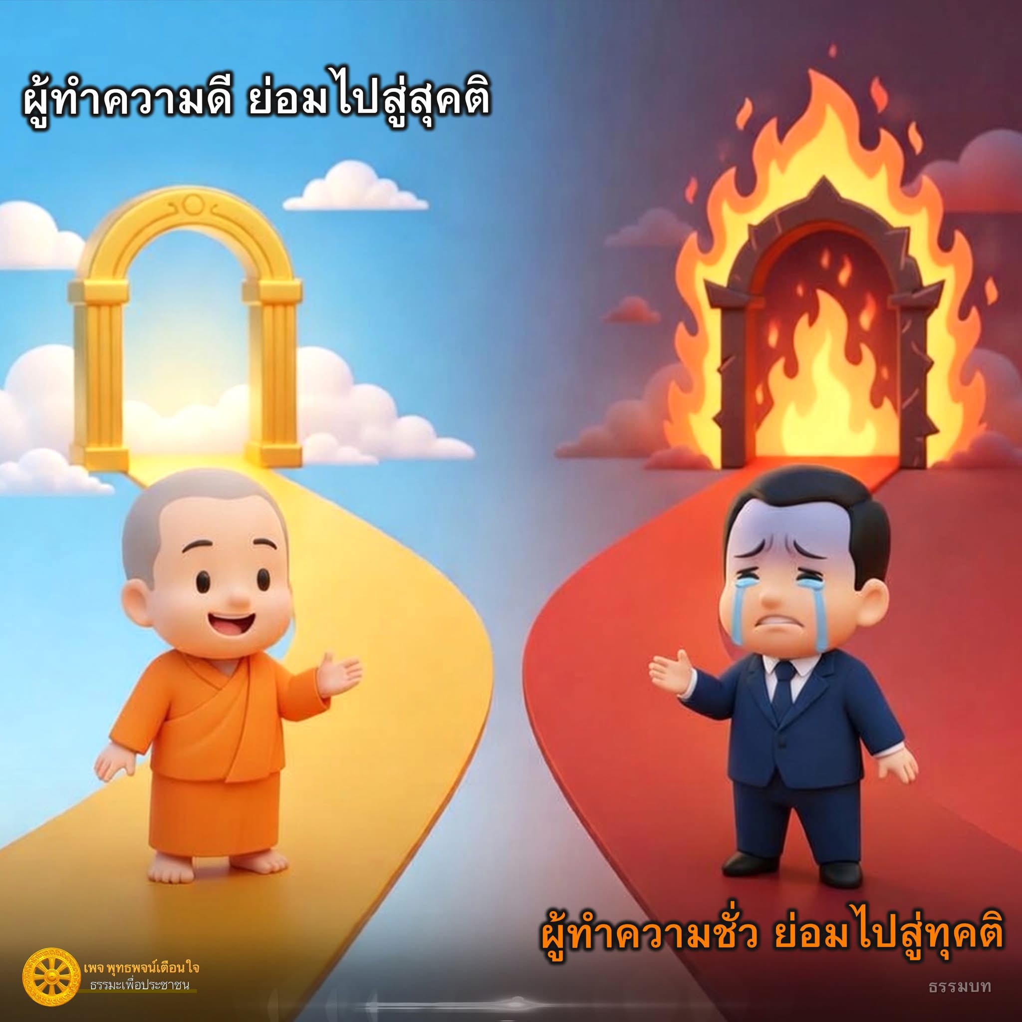ผู้ทำความดี ย่อมไปสู่สุคติ - ธรรมะเพื่อประชาชน
