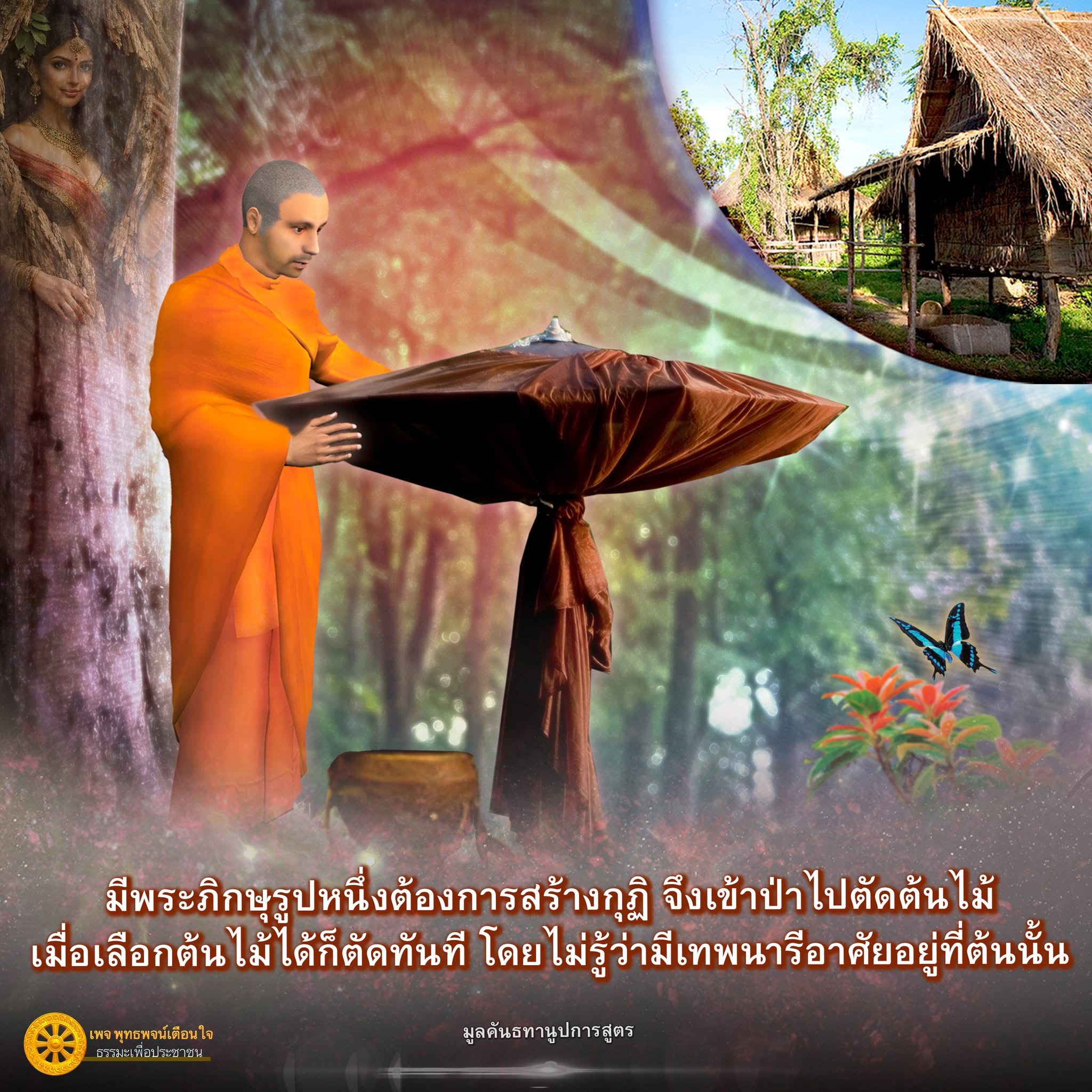 สร้างกุฏิในป่า: ธรรมะจากมูลคันธทานูปการสูตร