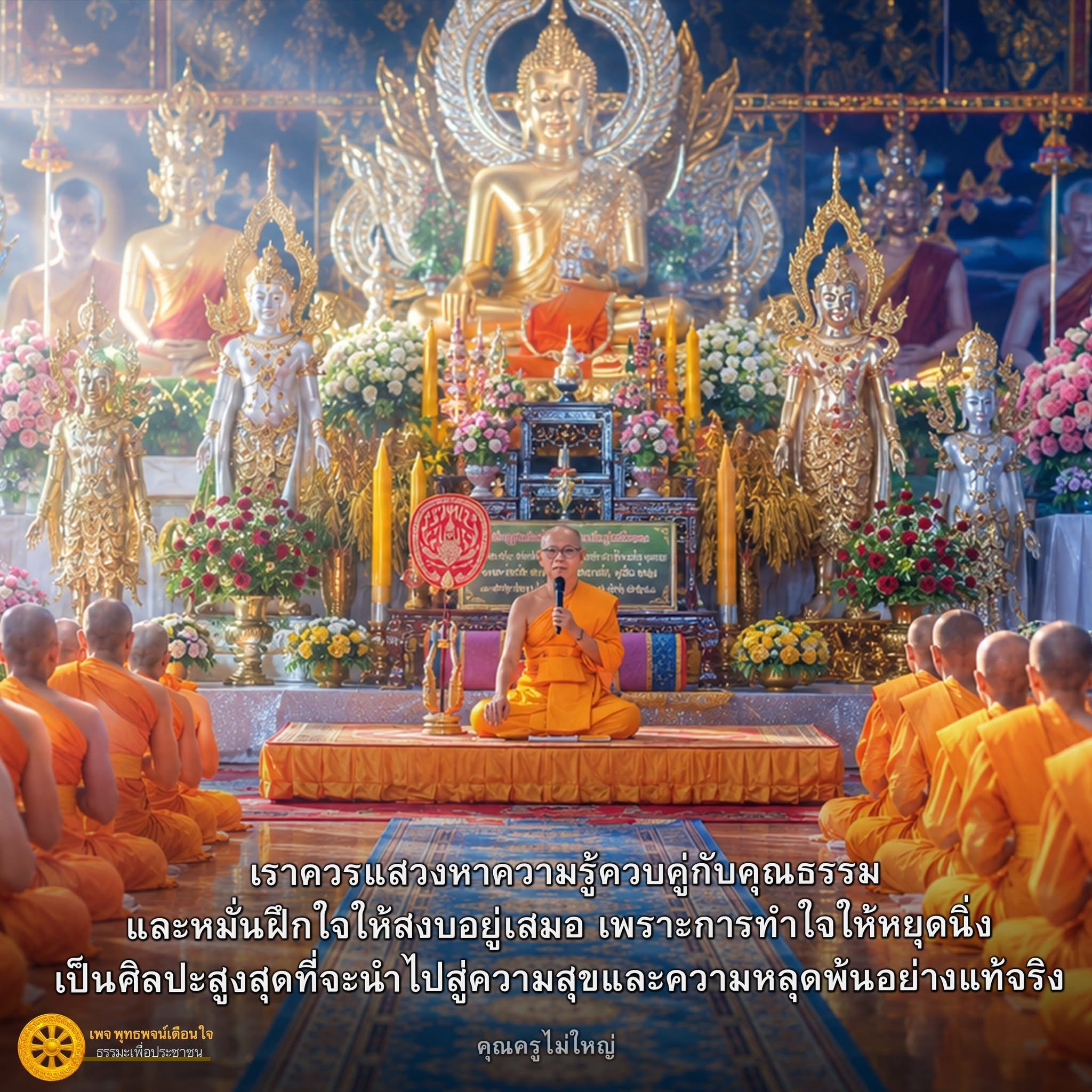 การแสวงหาความรู้และคุณธรรมเพื่อความสุขที่แท้จริง