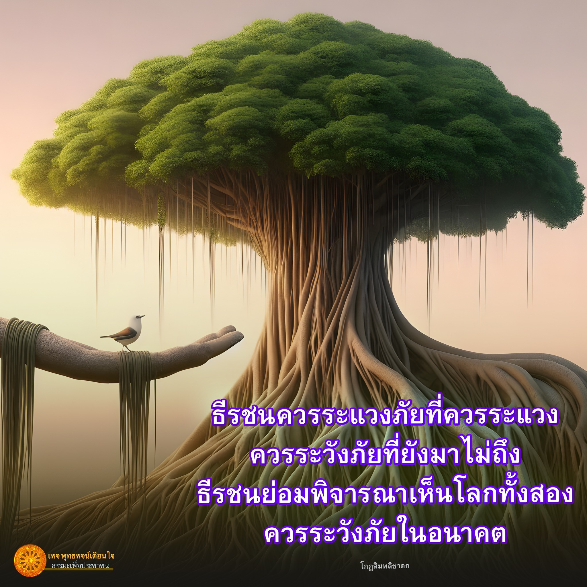 เพจพุทธพจน์เตือนใจนำเสนอธรรมะเพื่อประชาชน โดยมุ่งเน้นการเตือนภัยและการพิจารณาในโลกทั้งสอง เพื่อให้ธีรชนระวังภัยในอนาคตและเตรียมพร้อมรับมือกับสถานการณ์ต่างๆ ด้วยคำสอนจากโกฏลิมพลิชาดก