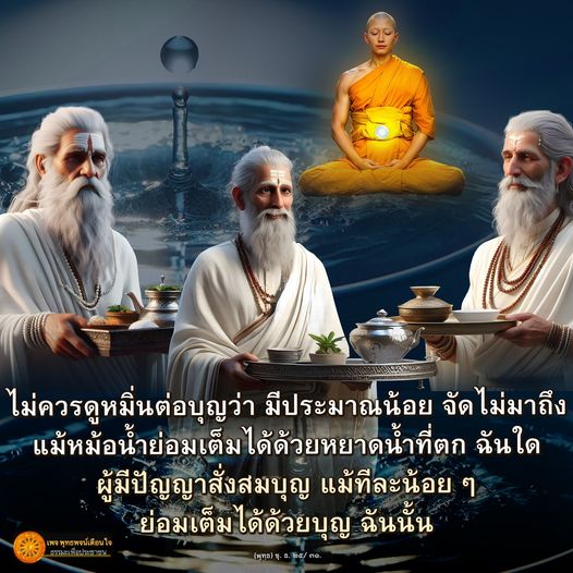 เรียนรู้เกี่ยวกับการสะสมบุญในชีวิตประจำวันและวิธีการที่สามารถทำให้คุณค่าของบุญเพิ่มขึ้น แม้จะเป็นเพียงเล็กน้อย โดยอ้างอิงจากพุทธพจน์ที่สอนให้เราไม่ดูหมิ่นบุญที่มีอยู่
