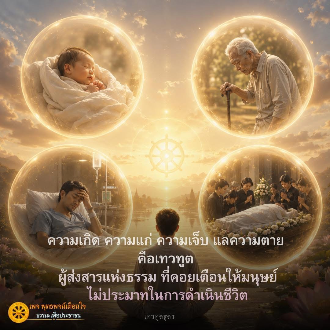 ความเกิด ความแก่ ความเจ็บ แลความตาย: เทวทูตแห่งธรรม