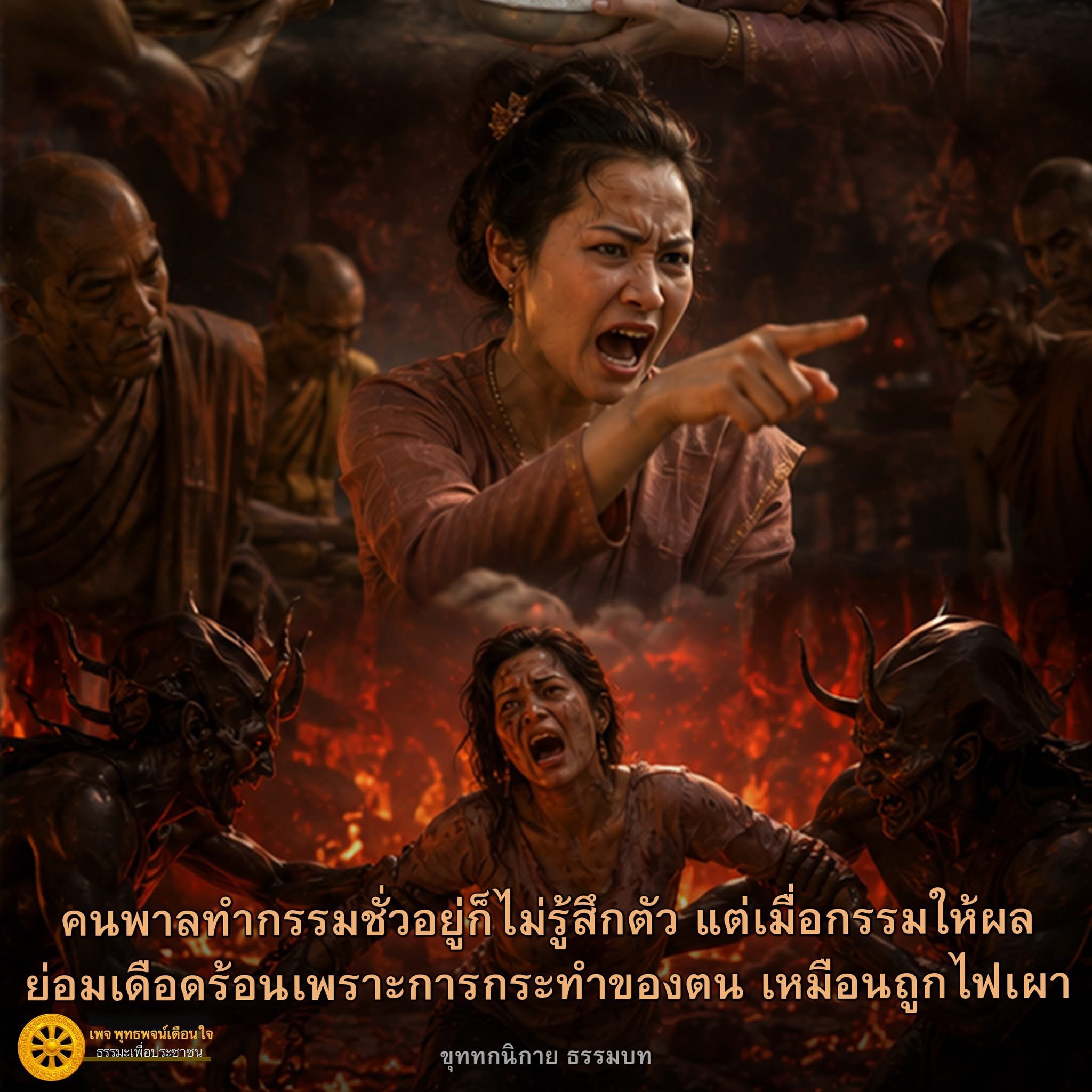 คนพาลทำกรรมชั่ว: ผลกรรมและการเตือนใจจากพุทธพจน์