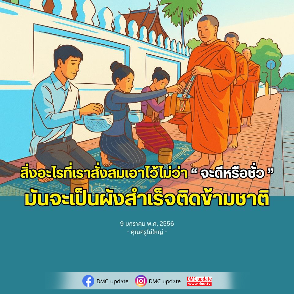 สำรวจแนวคิดเกี่ยวกับการสั่งสมสิ่งดีและชั่ว ที่สามารถส่งผลต่อผังสำเร็จในชีวิตคุณ โดยเฉพาะในบริบทข้ามชาติ พร้อมอัปเดตข่าวสารจาก DMC และบทความจากคุณครูไม่ใหญ่