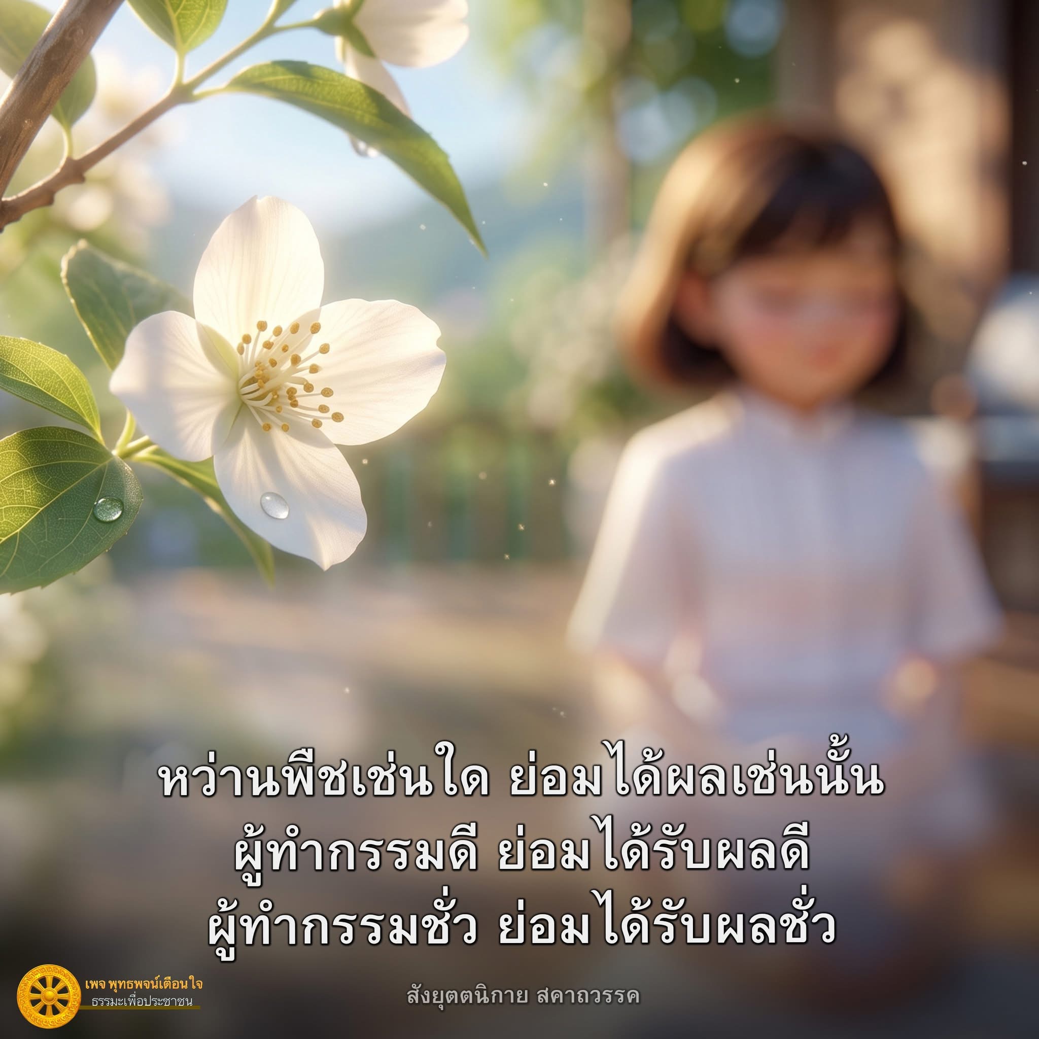 พุทธพจน์เตือนใจ: หว่านพืชเช่นใด ย่อมได้ผลเช่นนั้น