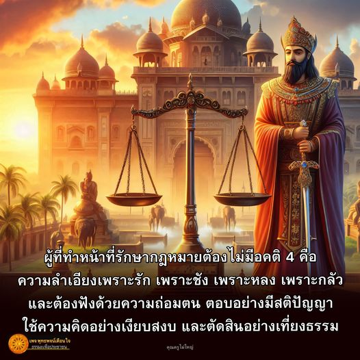 บทความนี้นำเสนอแนวคิดเกี่ยวกับการรักษากฎหมายอย่างไม่มีอคติ ตามคำสอนของเพช พุทธพจน์ โดยเน้นถึงความสำคัญของการฟังอย่างถ่อมตน การใช้สติปัญญา และการตัดสินอย่างเที่ยงธรรมในหน้าที่ของผู้รักษากฎหมาย