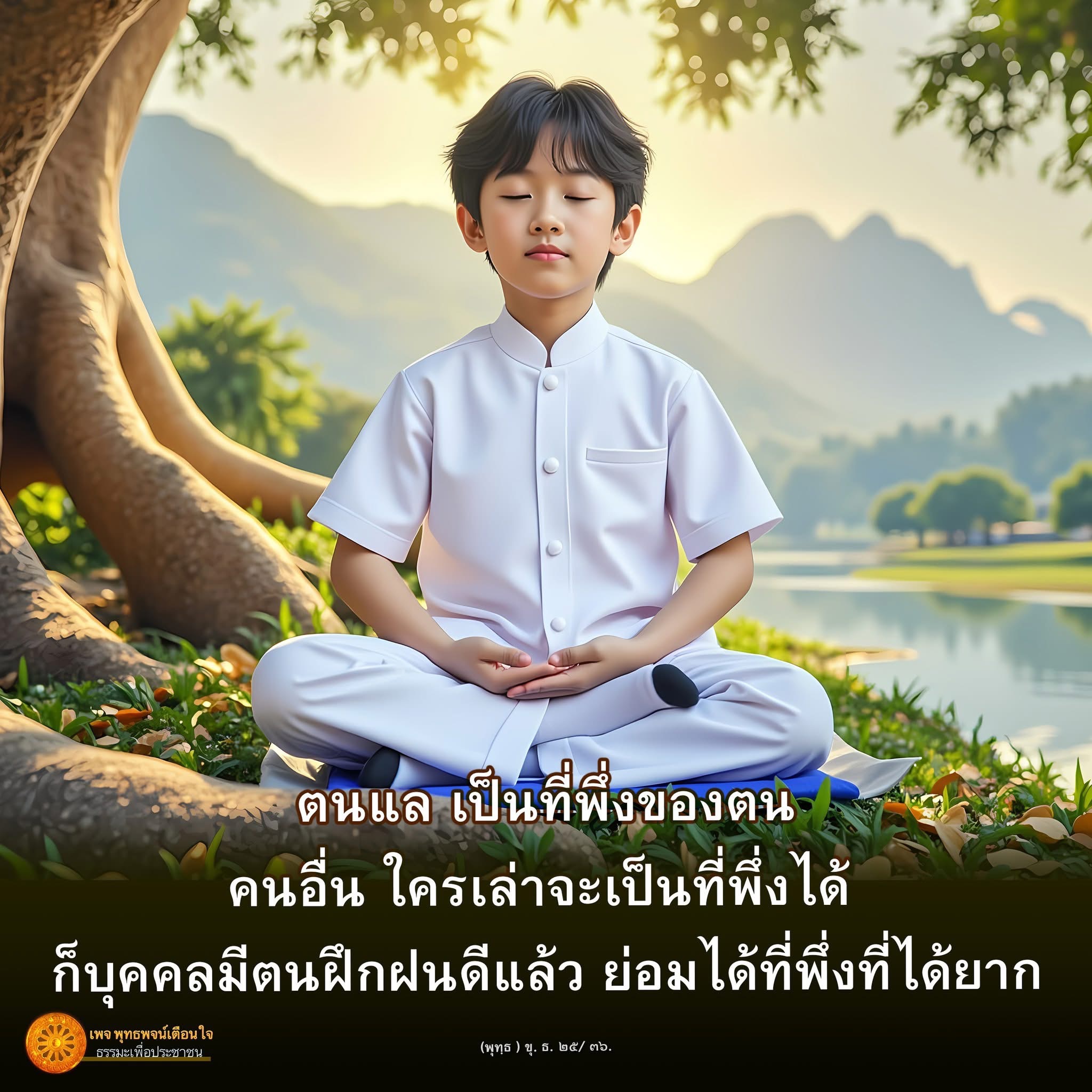 เรียนรู้และเข้าใจหลักธรรมจากพุทธพจน์ที่เตือนใจว่า 'ตนแล เป็นที่พึ่งของตน' เพื่อเสริมสร้างการพึ่งพาตนเองและการฝึกฝนจิตใจในชีวิตประจำวัน ผ่านเพจ 'พุทธพจน์เตือนใจ' ที่มุ่งให้ความรู้และธรรมะเพื่อประชาชน.