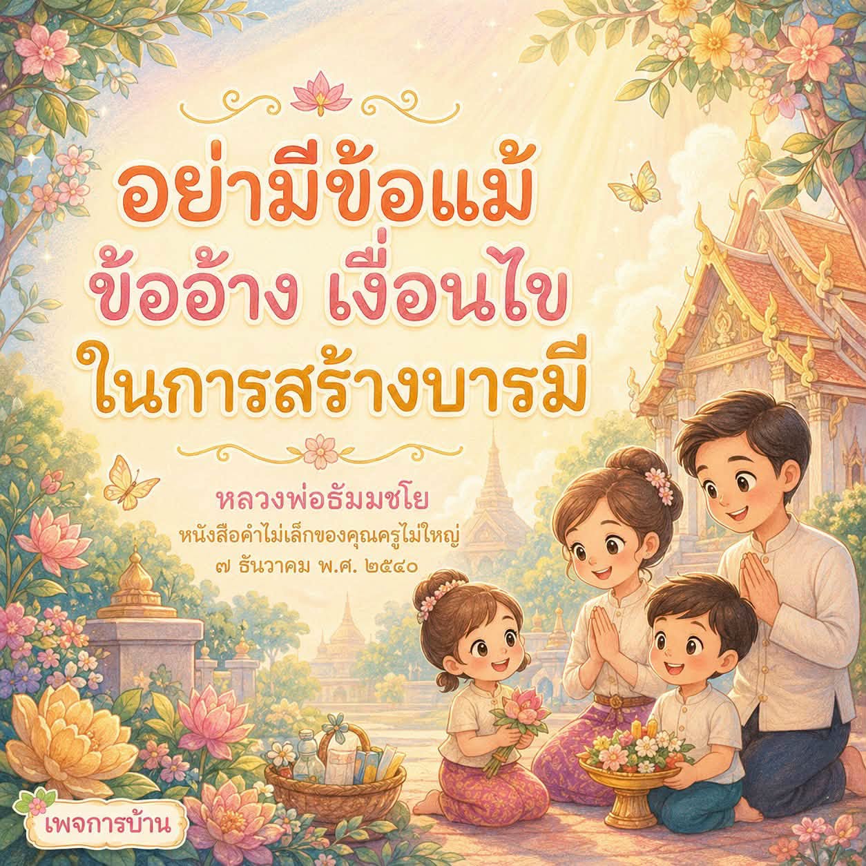สร้างบารมีโดยไม่มีข้อแม้กับหลวงพ่อธัมมชโย