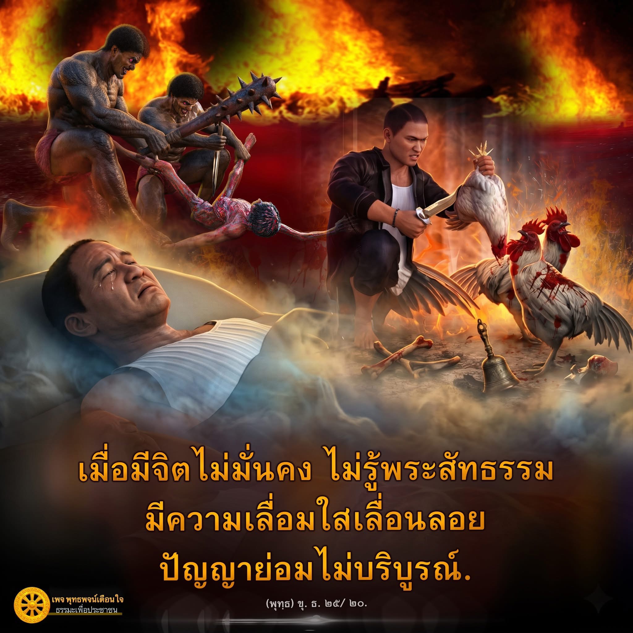 พุทธพจน์เตือนใจ: ความมั่นคงในจิตและพระสัทธรรม