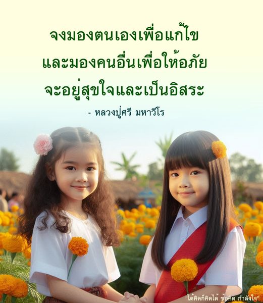 เรียนรู้จากคำสอนของหลวงปู่ศรี มหาวีโร ที่แนะนำให้เรามองตนเองเพื่อการแก้ไข และมองคนอื่นเพื่อการให้อภัย เพื่อให้เราอยู่ในสภาพจิตใจที่สุขใจและเป็นอิสระ พร้อมข้อคิดและกำลังใจในการดำเนินชีวิต