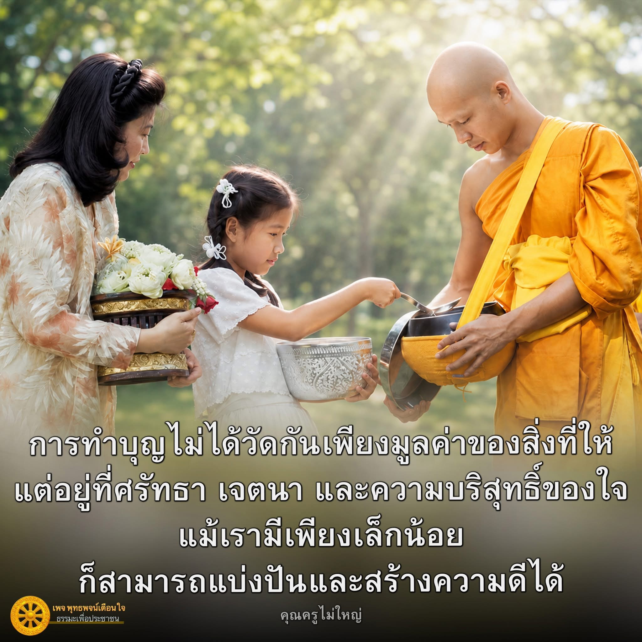 การทำบุญ: ศรัทธาและเจตนาในการแบ่งปัน