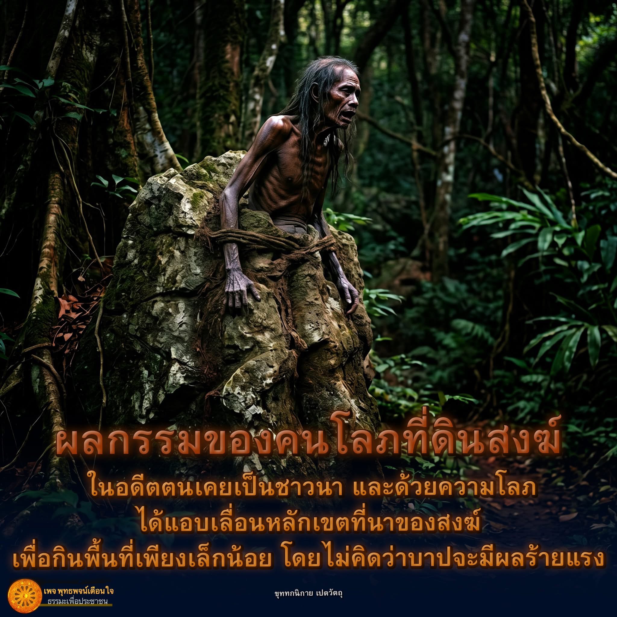 ผลกรรมของคนโลภที่ดินสงฆ์ - พุทธพจน์เตือนใจ