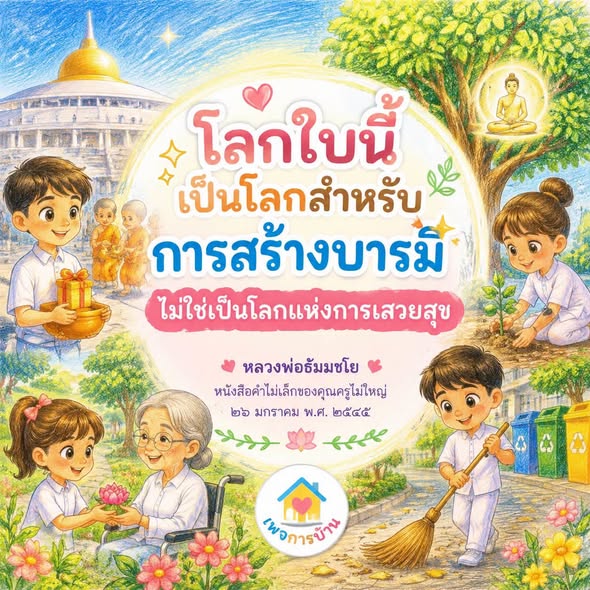 โลกใบนี้: การสร้างบารมีและการพัฒนาจิตใจ