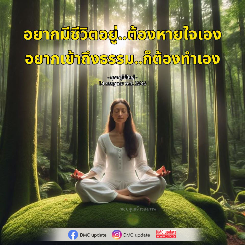 ค้นพบความหมายของการมีชีวิตอยู่และการเข้าถึงธรรมผ่านคำสอนของคุณครูไม่ใหญ่ในวันที่ 14 กรกฎาคม พ.ศ. 2546. เรียนรู้วิธีการหายใจเองและการทำงานเพื่อเข้าถึงความสุขที่แท้จริง.