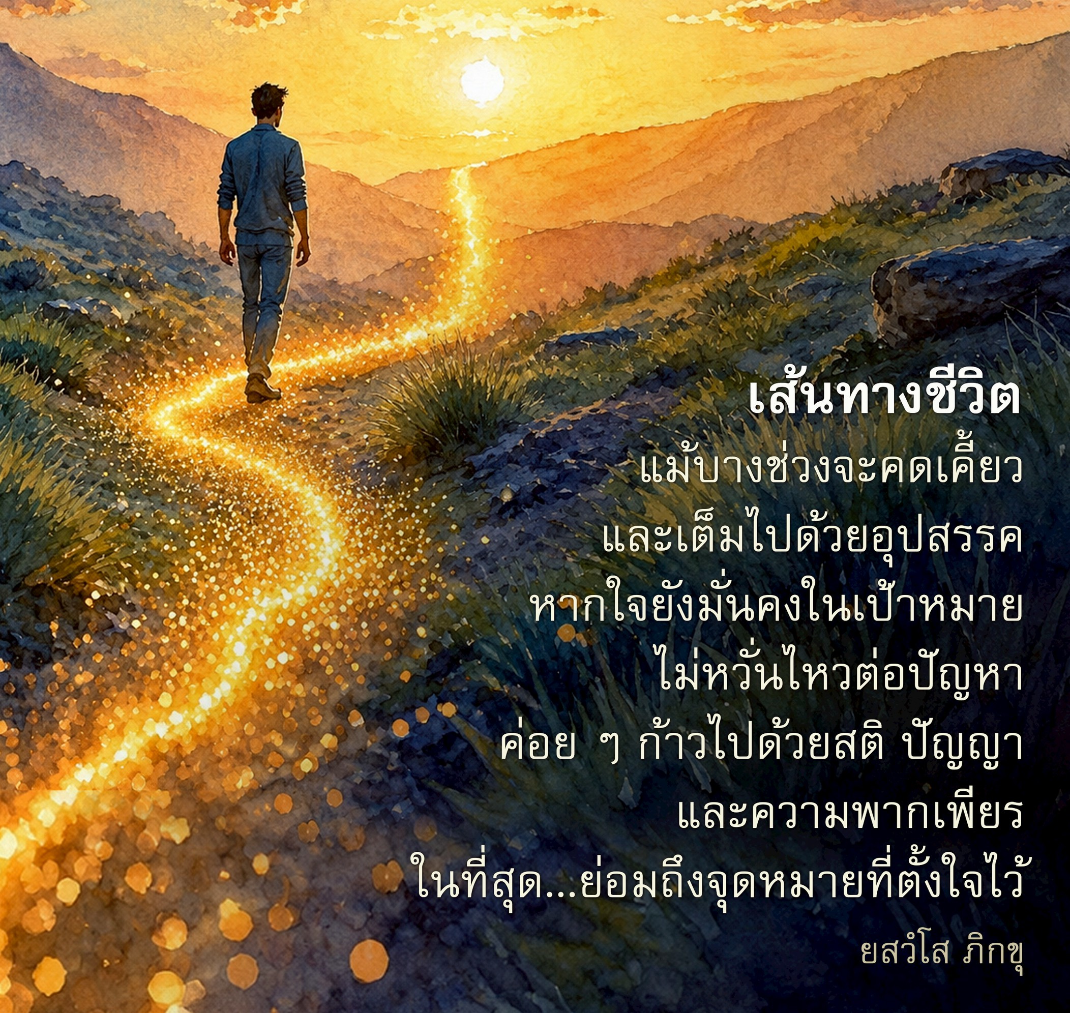 เส้นทางชีวิต: ก้าวสู่ความสำเร็จด้วยสติและความพากเพียร