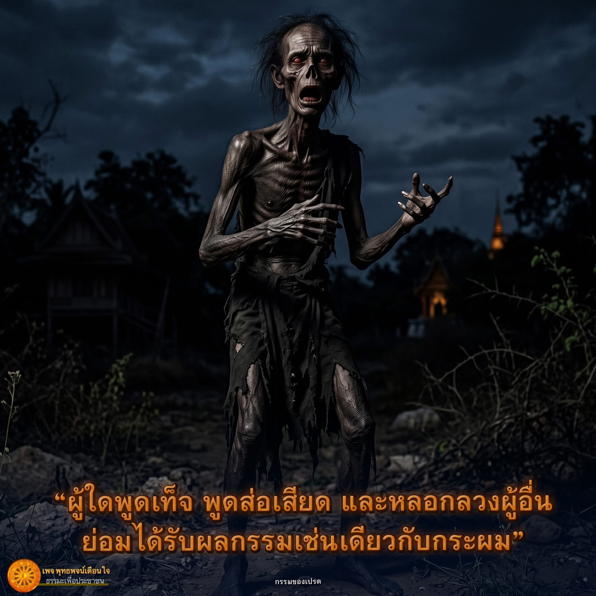 กรรมของผู้พูดเท็จและหลอกลวง - พุทธพจน์เตือนใจ