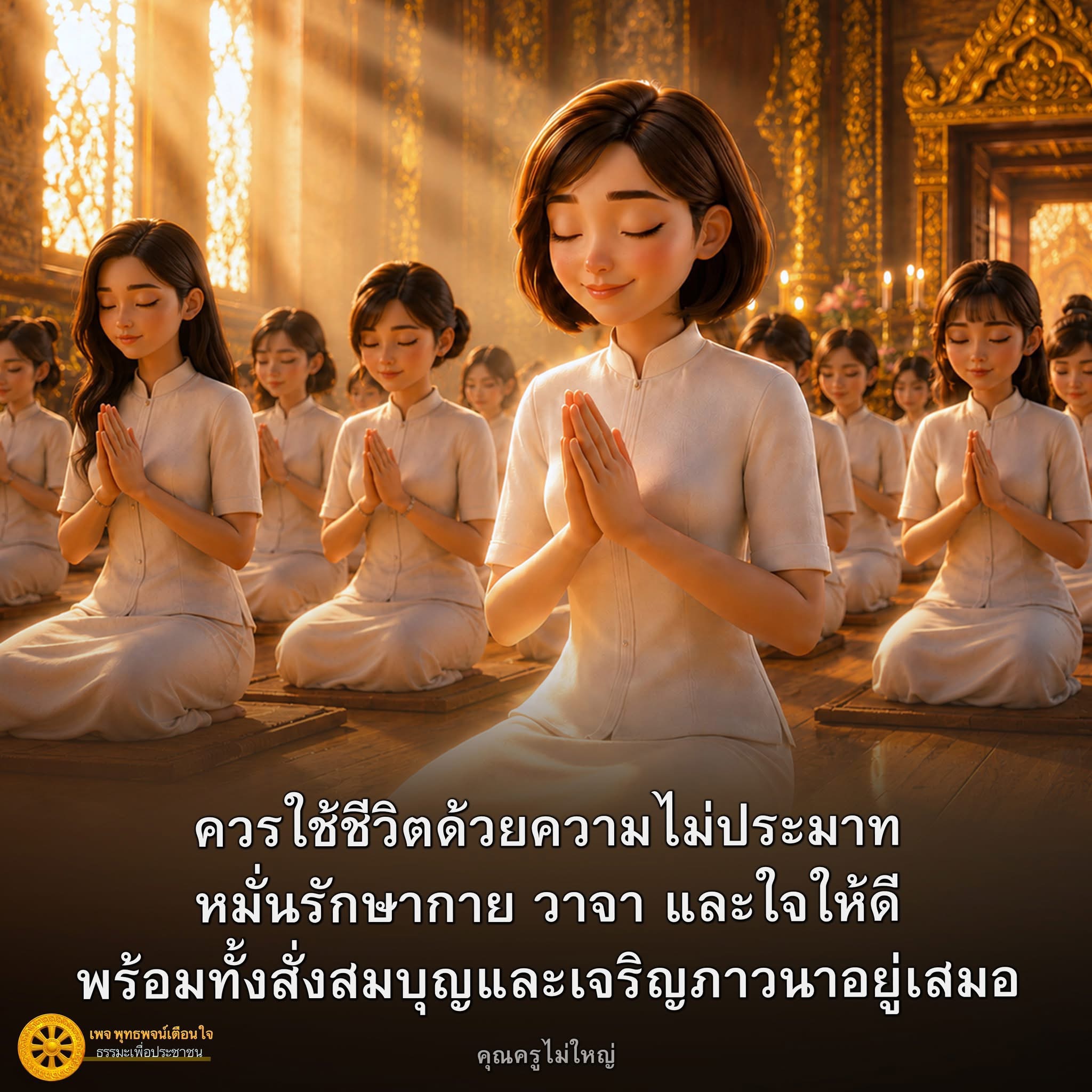 การใช้ชีวิตอย่างไม่ประมาท - พุทธพจน์เตือนใจ