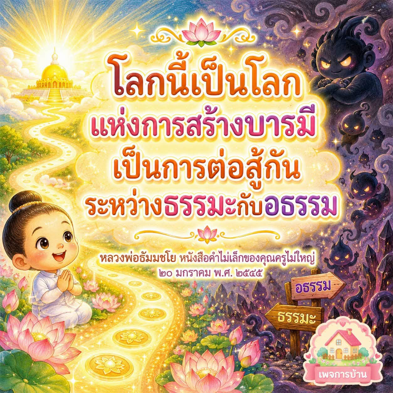 การสร้างบารมีในโลกแห่งธรรมะและอธรรม - หลวงพ่อธัมมชโย