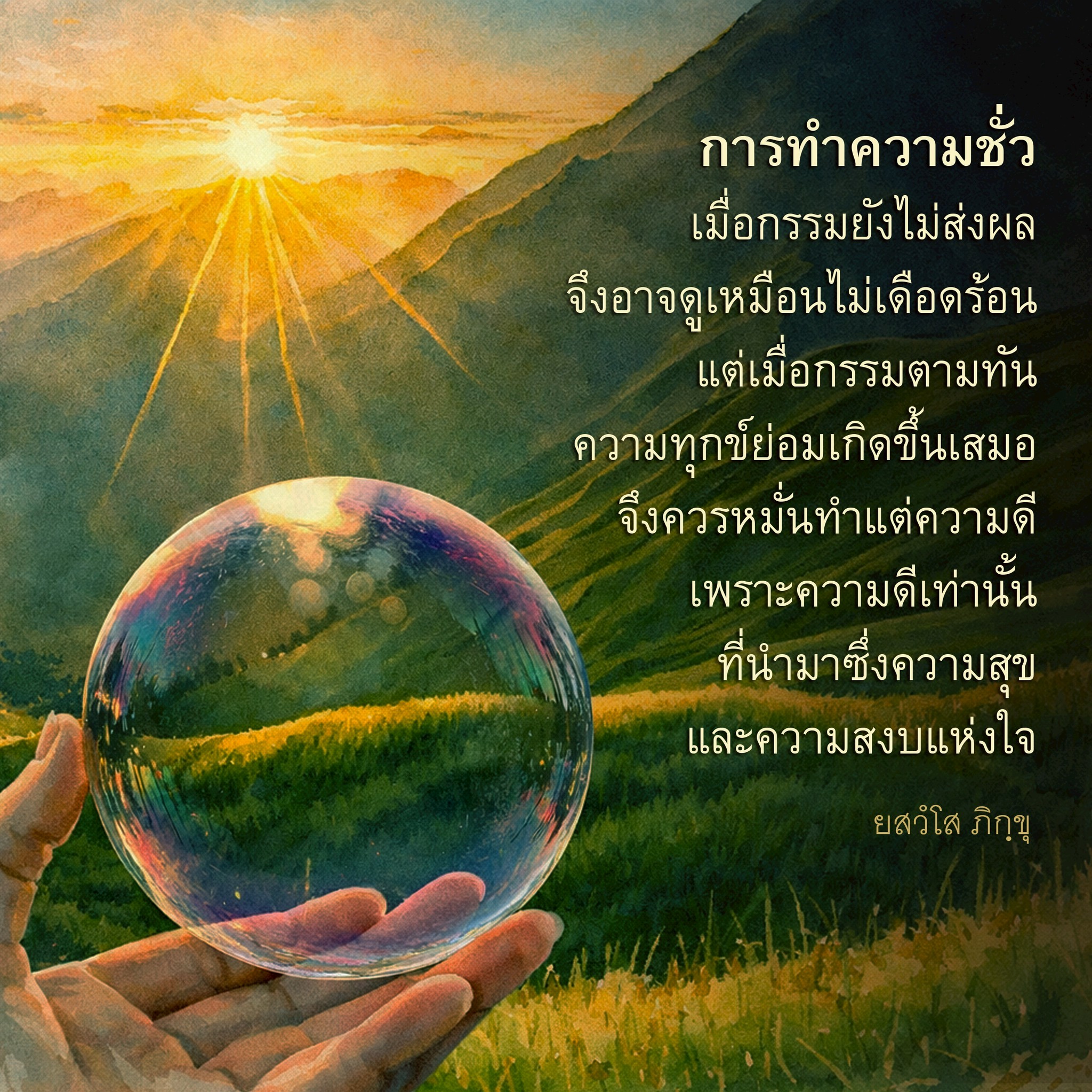 การทำความดีเพื่อหลีกเลี่ยงกรรมชั่ว