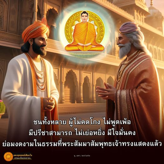 ค้นพบความงดงามในธรรมที่พระสัมมาสัมพุทธเจ้าทรงแสดงไว้ ผ่านคำสอนที่เน้นความซื่อสัตย์และปรีชาสามารถ เพื่อสร้างจิตใจที่มั่นคงและไม่เย่อหยิ่ง