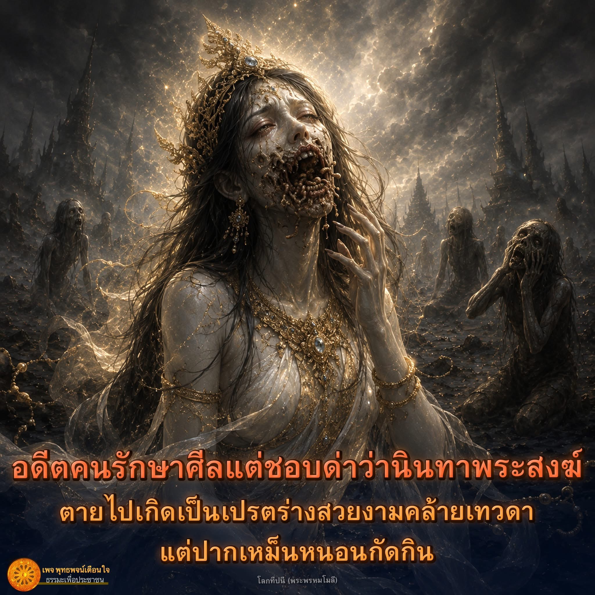 อดีตคนรักษาศีลแต่ชอบด่าว่านินทาพระสงฆ์: เรื่องราวของเปรตและการเตือนใจ