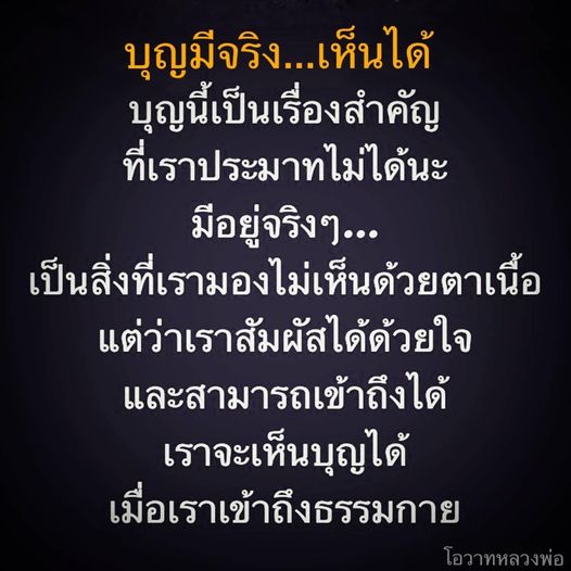 ค้นพบความสำคัญของบุญที่ไม่สามารถมองเห็นได้ด้วยตาเนื้อ แต่สามารถสัมผัสได้ด้วยใจ เรียนรู้วิธีการเข้าถึงธรรมกายเพื่อเห็นและเข้าใจบุญอย่างแท้จริง ผ่านโอวาทจากหลวงพ่อ